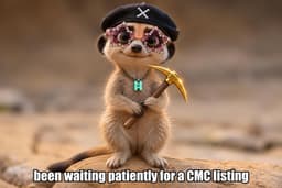 Give the meerkat a golden pickaxe and make it more of a Nearkat, add some text "