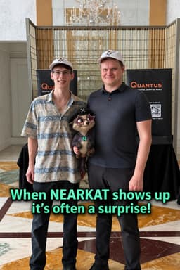 Remove the background people. Place a similar size Nearkat in the middle of the